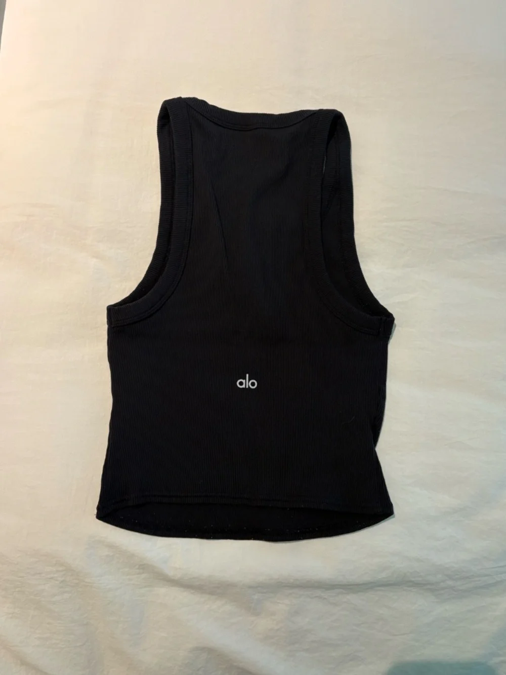 Alo Goddess Ribbed Go-To Tank Black